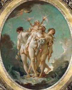 Die drei Grazien mit Amor