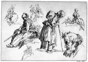 Diverse Figuren, um 1720-1770, 1924 von François Boucher