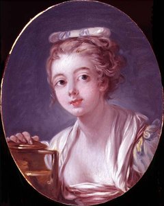 Kopf eines Mädchens oder Die Milchmagd von François Boucher