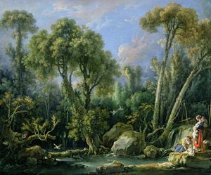 Wäscherinnen in einer Landschaft, 1760
