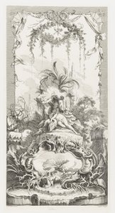Léda in Nouveaux Morceaux pour des paravents [Neue Konzepte für Paravents] von François Boucher