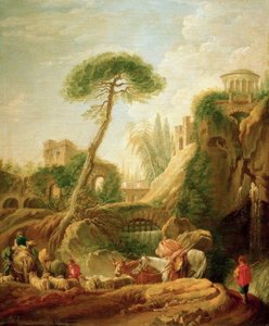 Phantasielandschaft bei Tivoli von François Boucher