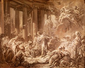 Psyche empfängt die göttlichen Ehren (Vorstudie), ca. 1740