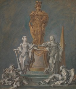 Studie für ein Denkmal einer fürstlichen Figur