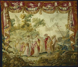 Die Ankunft des Telemach auf der Insel der Kalypso, aus Die Geschichte des Telemach, nach 1776 von François Boucher