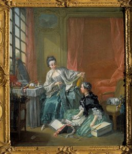 Der Modehändler. Gemälde von Francois Boucher, 1746. Stockholm, Nationalmuseum von François Boucher