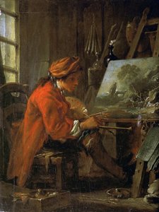 Der Maler in seinem Atelier Selbstporträt