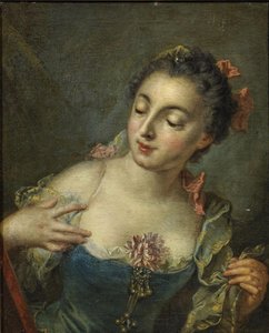 Junge Dame nach links von François Boucher