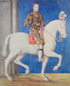 Reiterporträt, vermutlich Dauphin Henri II (1519-59) um 1543 von François Clouet