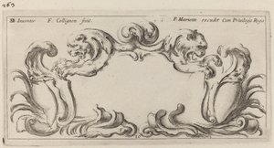 Kartusche von François Collignon after Stefano Della Bella