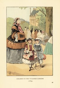 Kinder in den Tuileriengärten im Jahr 1859