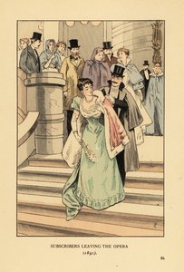 Abonnenten verlassen die Oper von François Courboin