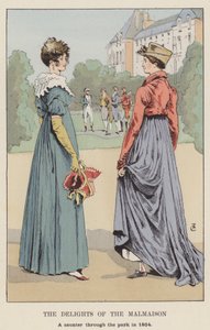 Die Freuden von Malmaison, ein Spaziergang durch den Park im Jahr 1804 von François Courboin