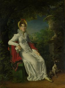 Carolina Ferdinanda Louisa von Sizilien, Ehefrau von Charles Ferdinand, Herzog von Berry, im Park von Bagatelle im Bois de Boulogne (bei Paris)