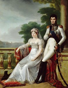 Jérôme Bonaparte und Catharina von Württemberg als König und Königin von Westphalen von François Joseph Kinson