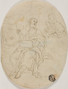 Der heilige Lukas malt die Madonna mit Kind von François Le Moyne