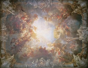 Die Apotheose des Herkules, von der Decke des Salons des Herkules, 1733-6