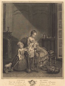 Das Beispiel der Mütter von François Lucas after Etienne Jeaurat