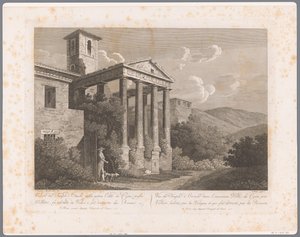 Gezicht op de Tempel van Hercules in Cori bij Velletri von François Morel