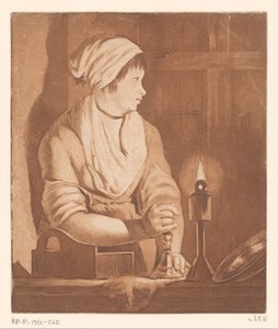 Frau bei Kerzenlicht