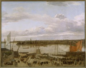 Ansicht des Hafens von Nantes von François Sablet