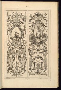 Entwurf für zwei Paneele von François de Cuvilliés the Elder