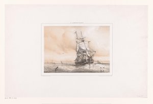 Zweimaster auf See von Frans Arnold Breuhaus de Groot