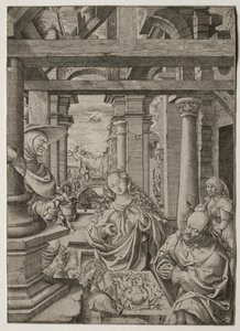 Anbetung der Hirten von Frans Crabbe van Esplegem