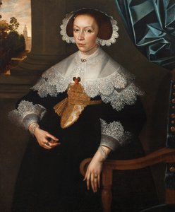 Porträt von Florence-Marguerite de Renesse-Warfusée, Gräfin von Grimbergen, 1641 von Frans Denys