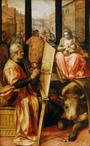 Der heilige Lukas malt die Jungfrau Maria von Frans Floris
