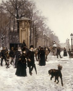 Spaziergang an einem Wintertag, Brüssel