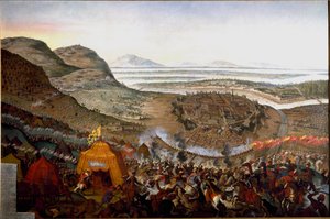 Ansicht der Schlacht von Wien am 12.09.1683 auf dem Kahlenberg von Frans Geffels