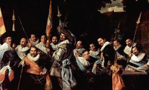 Treffen der Offiziere und Sergeanten der Kalivermänner Bürgerwehr von Frans Hals
