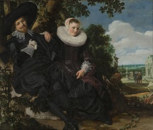 Porträt eines Paares, wahrscheinlich Isaac Abrahamsz Massa und Beatrix van der Laen von Frans Hals