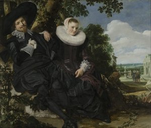 Porträt eines Paares, wahrscheinlich Isaac Abrahamsz Massa und Beatrix van der Laen von Frans Hals