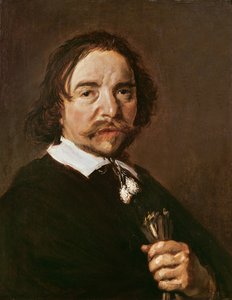 Porträt eines Mannes mit Handschuh und schwarzem Haar, ca. 1657
