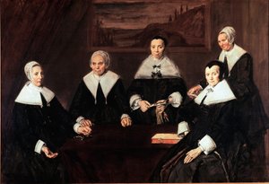 Die Regenten des Hospizes der Ältesten von Haarlem. Gemälde von Frans Hals (ca. 1580-1666) 1664. Dim. 249,5x170,5 cm Haarlem, Frans Hals Museum Holland