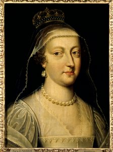 Porträt von Anna von Österreich (1601-1666), Königin von Frankreich. Gemälde von Frans Pourbus dem Jüngeren (Francois (Franz) Porbus) von Frans II Pourbus