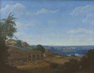 Landschaft in Brasilien mit Zuckerplantage von Frans Jansz. Post