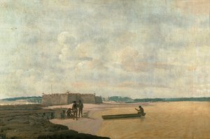 Das alte portugiesische Fort der Drei Magier am Rio Grande, Brasilien von Frans Jansz Post
