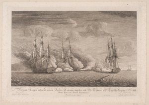 Die Brigg Lougen wird bei St. Thomas angegriffen, 3. März 1801