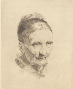 Kopf einer alten Frau, Madam Rasmussen von Frans Schwartz