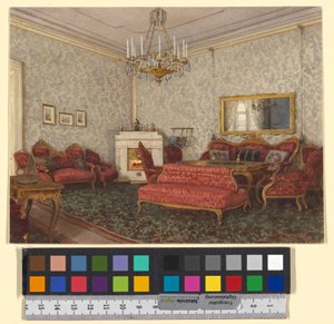 Salon im Stil des zweiten Rokoko von Franz Alt