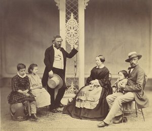[Gruppenporträt von sechs Personen], 1850er-60er Jahre