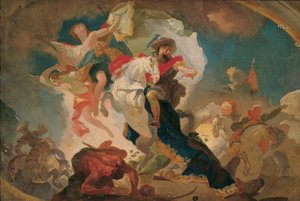 Sieg des heiligen Jakob von Compostela über die Sarazenen in der Schlacht von Clavigo