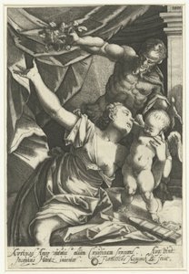 Venus und Amor mit Pan von Franz Aspruck