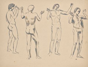 Vier Skizzen zum Redner von Franz Barwig d. Ä.