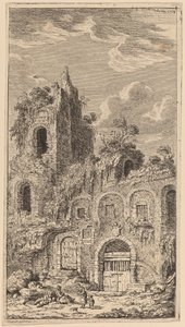 Fragment der alten Stadtmauer bei San Giovanni Laterano von Franz Edmund Weirotter