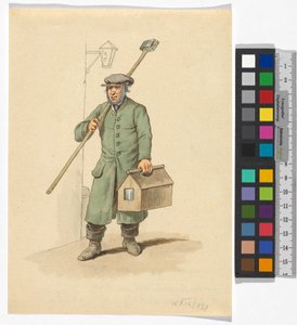 Aus einer Kaufrufserie: Laternenanzünder von Franz Gerasch