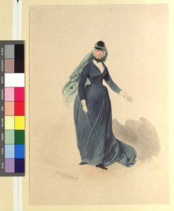 Ida Schuselka-Brüning als Lady Piron in "Maria die Tochter des Regiments" von Franz Gerasch